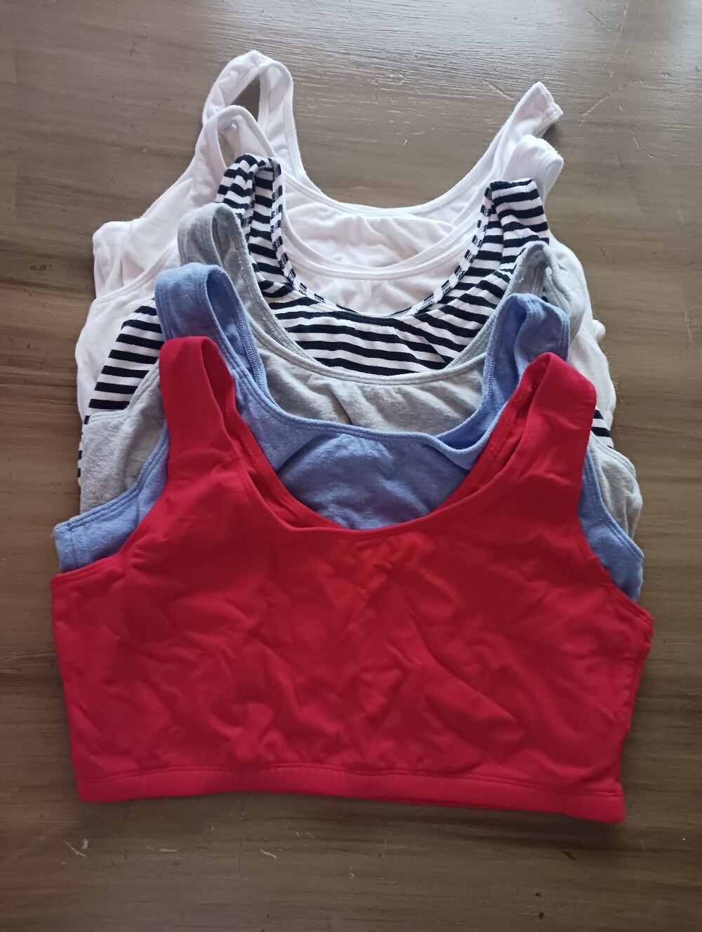 6 Fruit Of The Loom Sports Bras Womens 40 95% Cotton 5% Spandex Good Pre-own